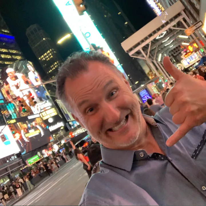 Mike Millett in Times Square